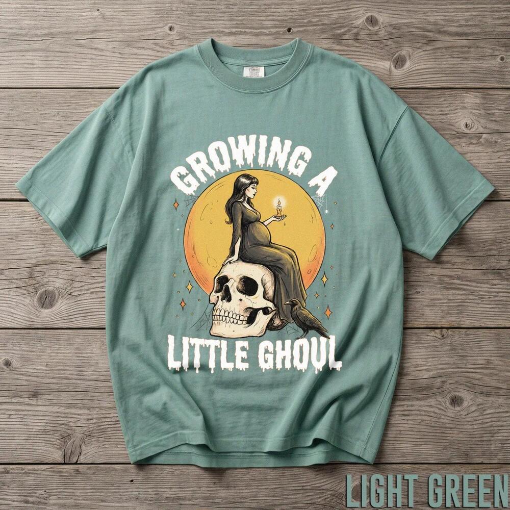 Giant Skull Maternity Tee, S Halloween Shirt, Pregnant Woman With